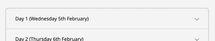 Screenshot of the top of an accordion element on a Blackboard webpage.