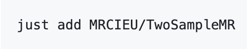 Screenshot of running a Justfile recipe to add a package to an R-universe.